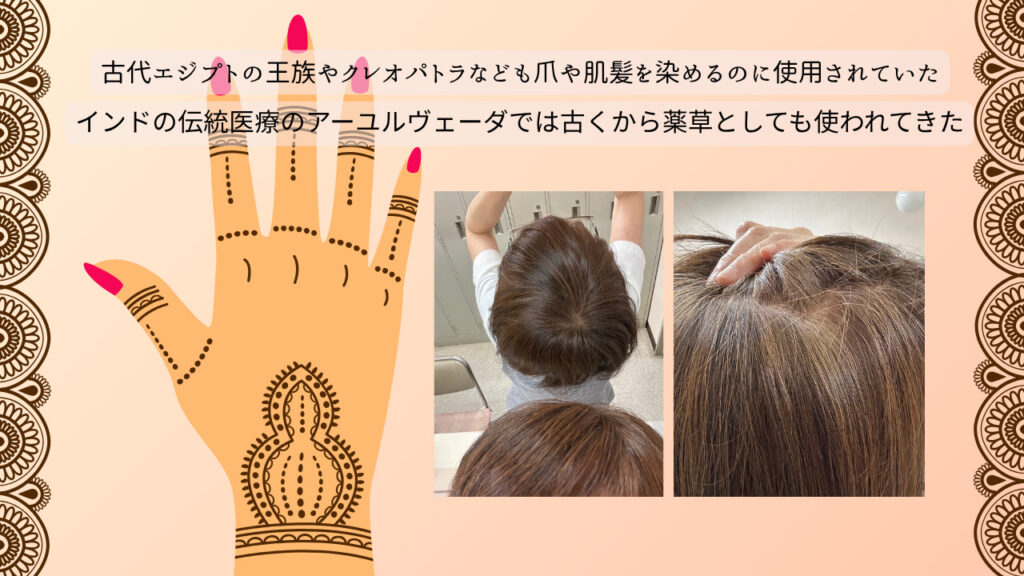 ヘナとは・・・お客様のヘナ後の写真と・・